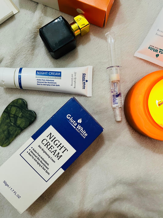 Gluta White Night Cream in Pakistan – Whitening, Repair, and Anti-Aging in One